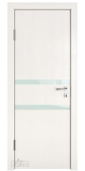 ШИ дверь DO-613 Белый ясень/стекло Белое