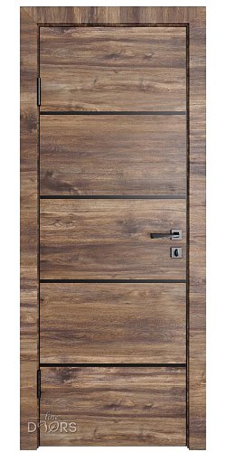 ШИ дверь DG-605 Лофт темный/молдинги черные