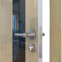 Дверь межкомнатная DO-504 Анегри светлый/стекло Черное