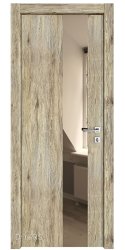 Дверь межкомнатная DO-504 Рустик натуральный/зеркало Бронза