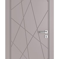 Дверь межкомнатная Абстракция Серый бархат