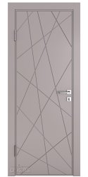 Дверь межкомнатная Абстракция Серый бархат