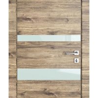 Дверь межкомнатная DO-512 Лофт светлый/стекло Белое