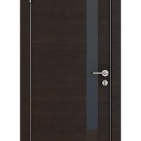 Дверь DO-507 Венге горизонтальный/стекло Черное