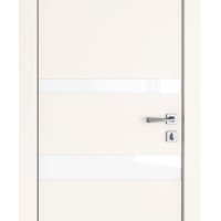 Дверь межкомнатная DO-512 Сливки/стекло Белое