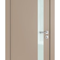 ШИ дверь DO-607 Латте софт/стекло Белое