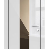 Дверь межкомнатная DO-510 Серый глянец/зеркало Бронза