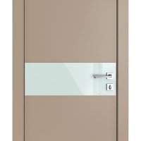 ШИ дверь DO-609 Латте софт/стекло Белое