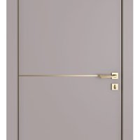 Дверь межкомнатная DG-522 Серый бархат/молдинг золотой