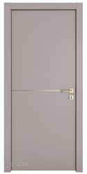 Дверь межкомнатная DG-522 Серый бархат/молдинг золотой