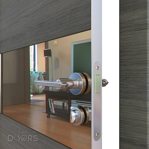 ШИ дверь DO-601 Ольха темная/зеркало Бронза