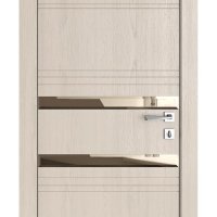 ШИ дверь DO-615 Ясень капучино/зеркало Бронза