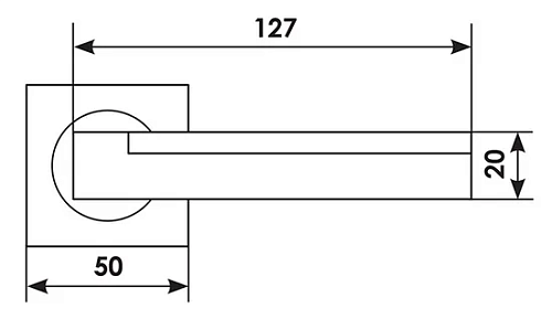 Дверная ручка NC-1-S CSA/CRO