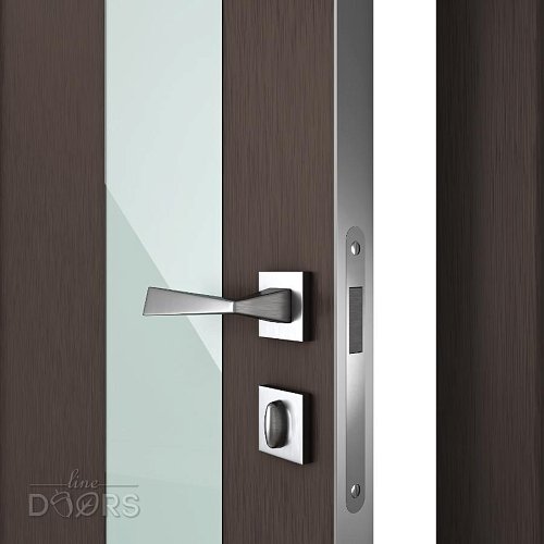 Дверь межкомнатная DO-504 Бронза/стекло Белое