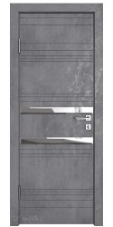 Дверь межкомнатная DO-515 Бетон темный/Зеркало