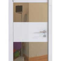 Дверь межкомнатная DO-508 Белый глянец/зеркало Бронза