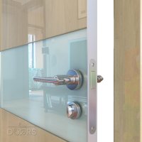 Дверь межкомнатная DO-501 Анегри светлый/стекло Белое