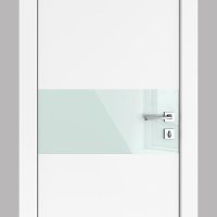 ШИ дверь DO-609 Белый бархат/стекло Белое