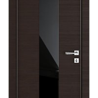 ШИ дверь DO-610 Венге горизонтальный/стекло Черное