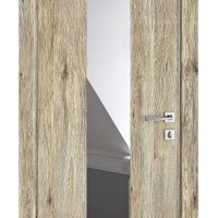 Дверь межкомнатная DO-510 Рустик натуральный/Зеркало