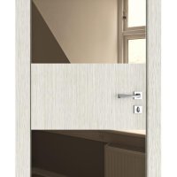 ШИ дверь DO-608 Белая лиственница/зеркало Бронза