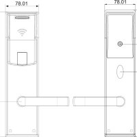 Электронный гостиничный онлайн замок HSU-9936BT-G