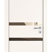 ШИ дверь DO-613 Сливки/зеркало Бронза