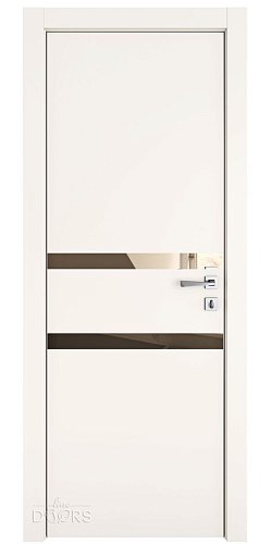 ШИ дверь DO-613 Сливки/зеркало Бронза