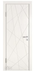 Дверь межкомнатная Абстракция Белый ясень