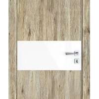 ШИ дверь DO-601 Рустик натуральный/стекло Белое