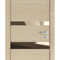 Дверь межкомнатная DO-512 Неаполь/зеркало Бронза