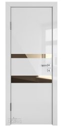 ШИ дверь DO-612 Серый глянец/зеркало Бронза