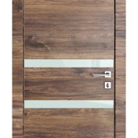 Дверь межкомнатная DO-513 Лофт темный/стекло Белое