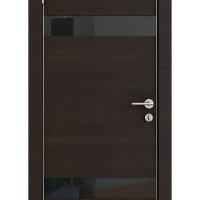 Дверь DO-502 Венге горизонт/стекло Черное Скидка 50 %!