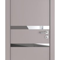 Дверь межкомнатная DO-513 Серый бархат/Зеркало