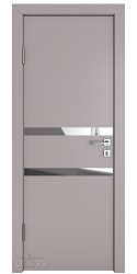 Дверь межкомнатная DO-513 Серый бархат/Зеркало