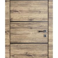 Дверь межкомнатная DG-505 Лофт светлый/молдинги черные