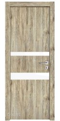 ШИ дверь DO-612 Рустик натуральный/стекло Белое