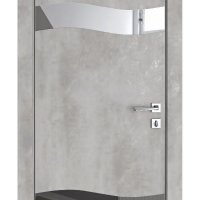 ШИ дверь DO-603 Бетон светлый/Зеркало