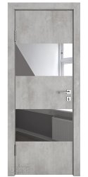 Дверь межкомнатная DO-508 Бетон светлый/Зеркало