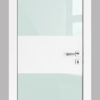 ШИ дверь DO-608 Белый бархат/стекло Белое