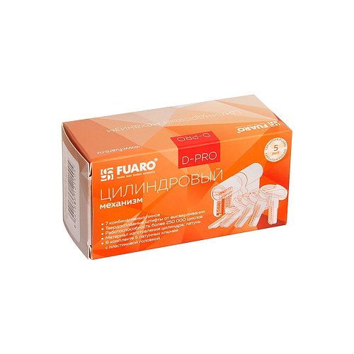 Цилиндровый Fuaro (Фуаро) механизм (D-PRO500/60) D-PRO5000Key60(25+10+25) SSG-39 сатинированное золото 5Key