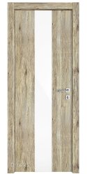 ШИ дверь DO-610 Рустик натуральный/стекло Белое