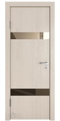 ШИ дверь DO-602 Ясень капучино/зеркало Бронза