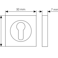 Накладка на евроцилиндр LUX-KH-S5 CAFFE