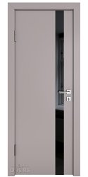 ШИ дверь DO-607 Серый бархат/стекло Черное