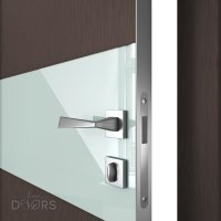 Дверь межкомнатная DO-501 Бронза/стекло Белое