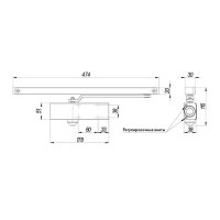 Доводчик Armadillo (Армадилло) дверной со скользящей тягой DCSLIDER85 (DCS-85) BR (коричневый)