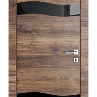 ШИ дверь DO-603 Лофт темный/стекло Черное