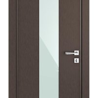 Дверь межкомнатная DO-510 Бронза/стекло Белое